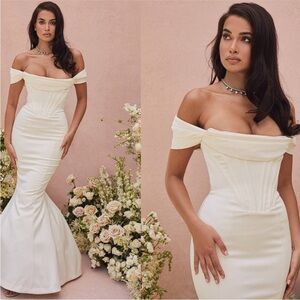 House of CB ‘Antoinette’ Ivory Corset Off Shoulder LIMITED EDITION Bridal GOWN L
